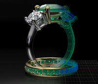 3D rendering of Jewellery Design made in Gemvision at JDMIS Singapore