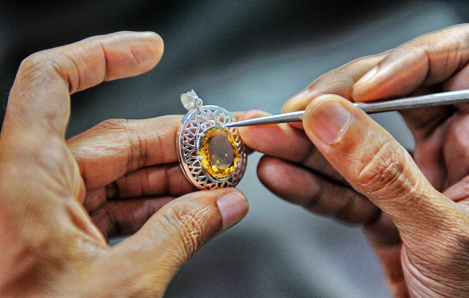Gemmology Examining Jewellery