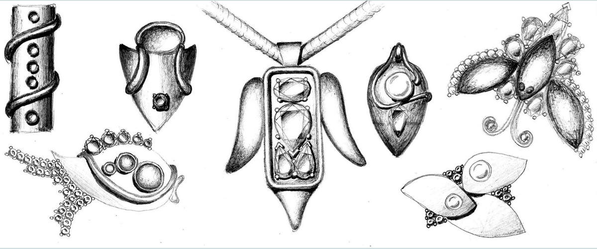 How To Draw Necklace Design? - jewellery design sketch